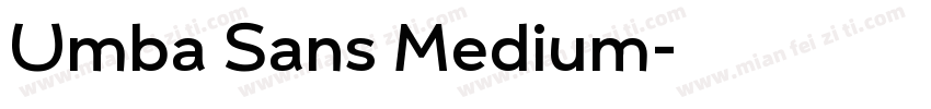 Umba Sans Medium字体转换